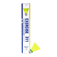 Konex Nylon Shuttlecock | Stable Flight & Fast Recovery (Yellow, Pack of 12)