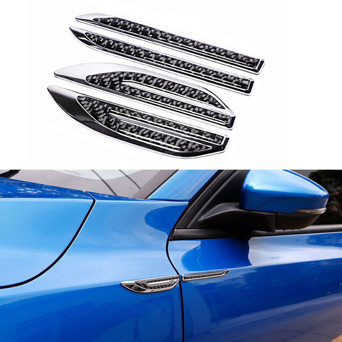 Side Wing Fender Emblem Badge Stickers Cover Trim Car Decoration Accessories