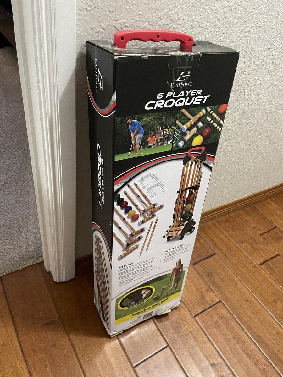 Eastpoint Croquet Set with Stand Six Player W/ Storage & Wheels