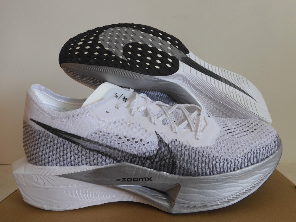Nike ZoomX Vaporfly Next% 3 White Dark Smoke Grey Men's Running Shoes Size 13 DV4129-100