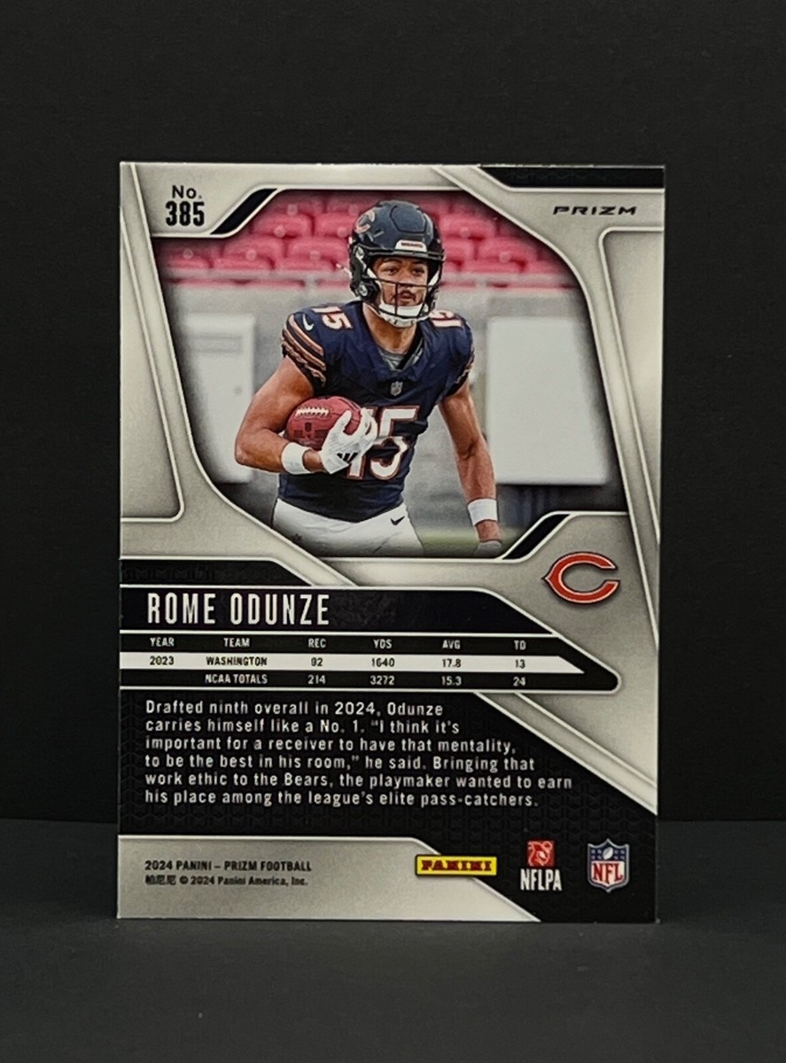 2024 Panini Prizm Football ROME ODUNZE Orange Disco Prizm RC