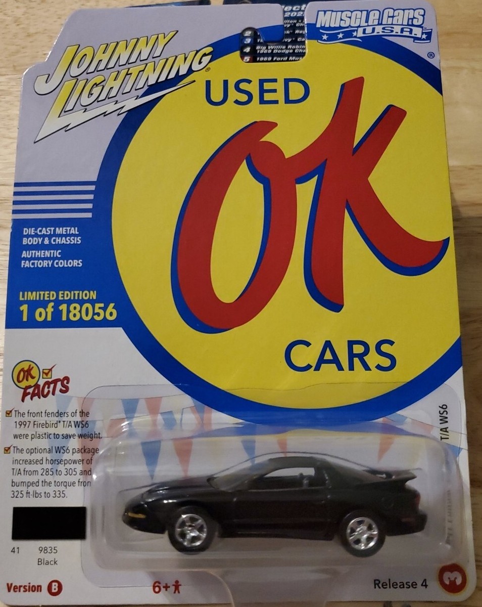 Johnny Lightning Black 1997 Pontiac Firebird T/A WS6 1/64