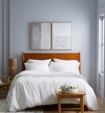 NWT QUINCE EUROPEAN LINEN FULL QUEEN DOUBLE DUVET COVER SET WHITE MSRP 180