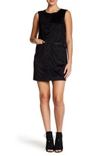 Rachel Roy Woven Faux Suede Shift Dress SZ 12 NEW