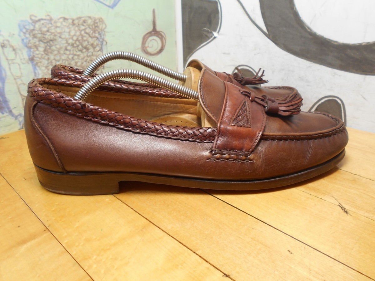 Allen Edmonds Maxfield Brown Leather Tassel Loafers Men