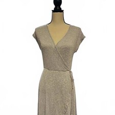 Caution to the Wind Gray/White striped dress