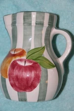 Laurie Gates Los Angeles Pottery Farmhouse Apple Pitcher Vase
