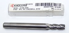 7/32" (.2188")  CARBIDE END MILL 4 FLUTE Kyocera 1810-2188.625
