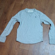 VINTAGE Abercrombie Fitch Men's Crew Neck Pullover Sweatshirt Gray M