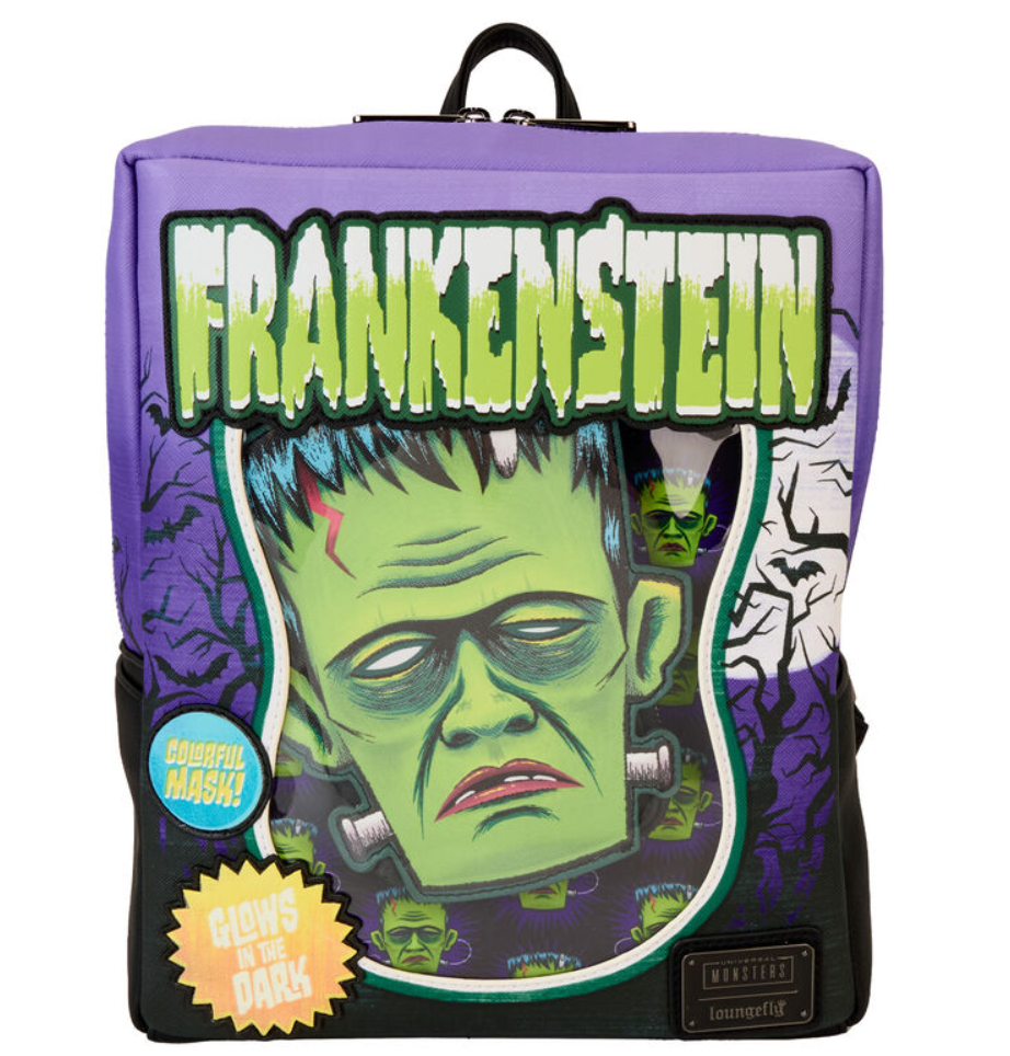 NWT‎ Loungefly Universal Monsters Frankenstein Glow in the Dark With Mask Coin NWT Loungefly Universal Monsters Frankenstein Glow in the  main image 3
