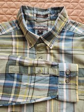 Eddie Bauer Classic Fit Button Up Shirt Men's Long Sleeve Plaid 100 Cotton, Med