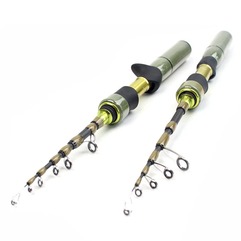 TRAINFIS Travel Spinning Rod 5ft 5.6ft 2-6lb Telescopic Casting Rod Carbon Trout - Image 2 of 4