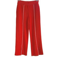 Spanx AirEssentials Pique Straight Leg Track Pants Poppy High-Rise Womens Large