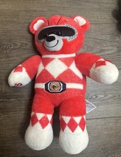 Build A Bear BAB Red Mighty Morphing Power Ranger Bear 17" Plush Stuffed Toy