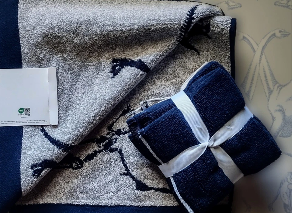 Nuevo con etiquetas Juego de 5 toallas de tela de baño CaRo Home Skeleton Tyrannosaurus DinoSaur Foto 2 de 4