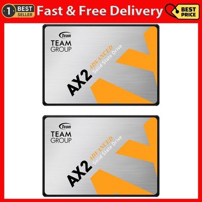 TEAMGROUP AX2 512GB 2 Pack 3D NAND TLC 2.5 Inch SATA III Internal Solid State...