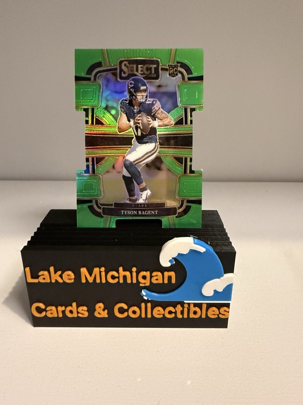 2023 Panini Select - Concourse Tyson Bagent #18 Green Prizm Die-Cut /599 (RC)