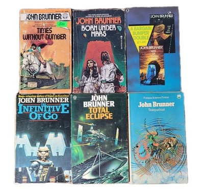 Lot Of 6 Books,7 Novels By John Brunner PB, Infinitive Of Go, Total Eclipse Etc