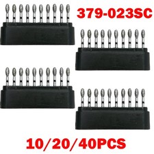 10/20/40x Dental Diamond Burs FG Egg Football 379/023SC Super Coarse High Speed