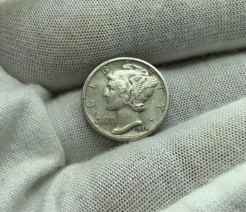 1934-P Mercury Dime - XF - Extremely Fine - 90% Silver
