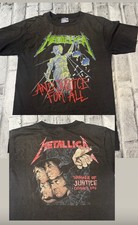 Vintage 80s Metallica Justice for all Double Sided Single Stitched Made In USA L