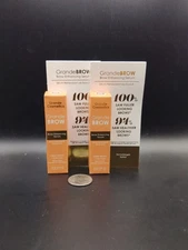 2x GRANDE COSMETICS GrandeBROW Brow Enhancing Serum Clear 0.03oz/1mL 6-week Each