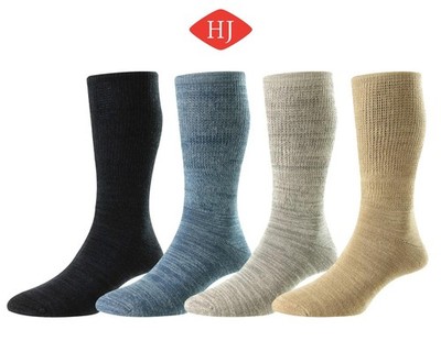 HJ Hall Leicht Diabetiker Socken Herren Damen Baumwolle Bambus Locker Gestrickt