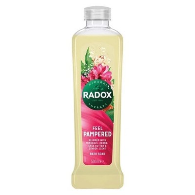 Radox Feel Pampered Bath Soak 500ml mit Sheabutter und Ingwer