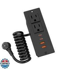 Drawer Outlet, Furniture Recessed Power Strip with 4 PD 30W USB P