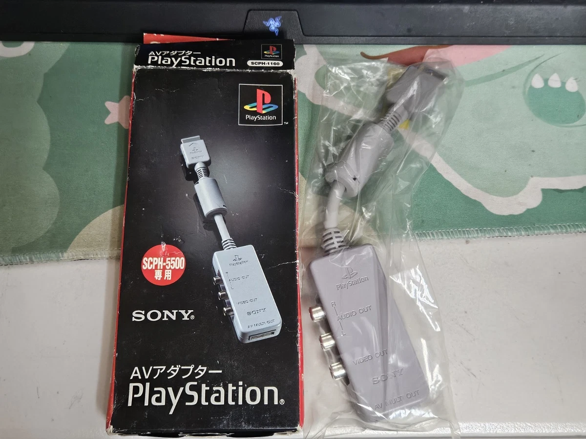 Adaptador AV Oficial Sony PS1 PS2 PlayStation 1 Cable de Salida Múltiple Guncon SCPH-1160