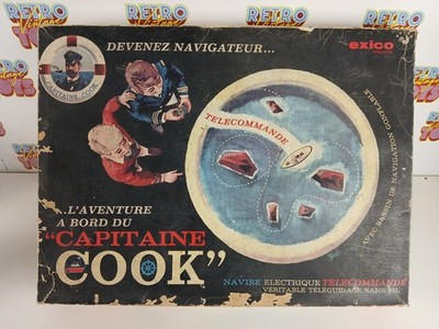 CAPTAIN COOK GAME 60s 70s RARE REMOTE CONTROL BOAT EXICO ELECTROMAGNETIC