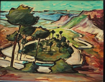 THEO KAUERTZ  GEMÄLDE Landschaft Mallorca  geb. 27.Febr. 1922 in Kevelaer