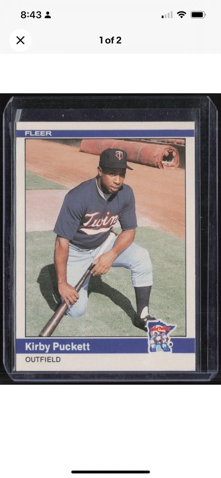 Actualización Fleer 1984 - Kirby Puckett #U-93 (RC) ¡Casi nuevo-como nuevo o mejor!    Stunner! Foto 3 de 4