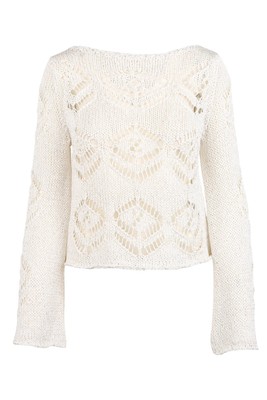 Liu Jo Women's MA4230MA670 White Wool Jersey