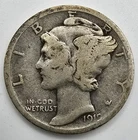 1919 D Mercury Dime VG You Grade It! 90% Silver Type Coin Free ship!