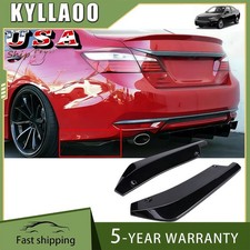 For Honda Accord Rear Bumper Corner Lip Splitter Diffuser Body Kit Glossy Black