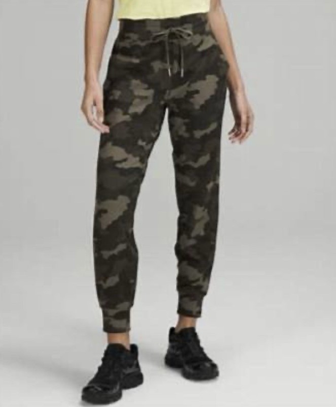 NWT Lululemon Ready To Rulu HR Jogger Green Camo HCMO High Rise Running Size 4