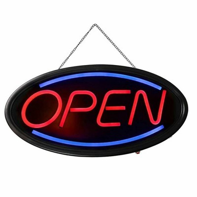 OPEN Sign for Store & Business LED Neon Style with Animated Motion 19.0'' x 10''