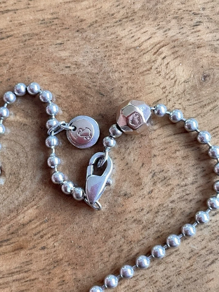 Dodo Pomellato Bracciale Bollicine Argento Con Sassolino In Oro Rosa 9k - Immagine 2 di 4