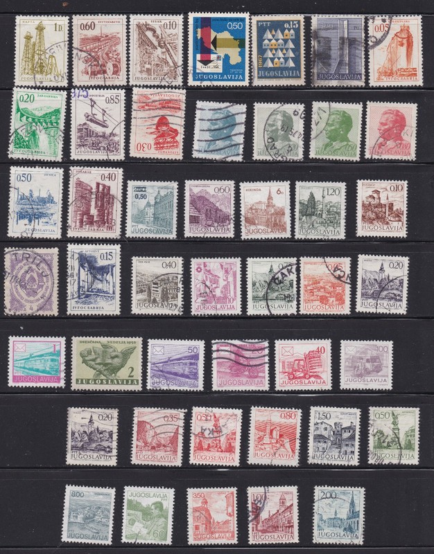 Collection of Yugoslavia Stamps - Used - Lot of 45 Stamps - Lot YG25