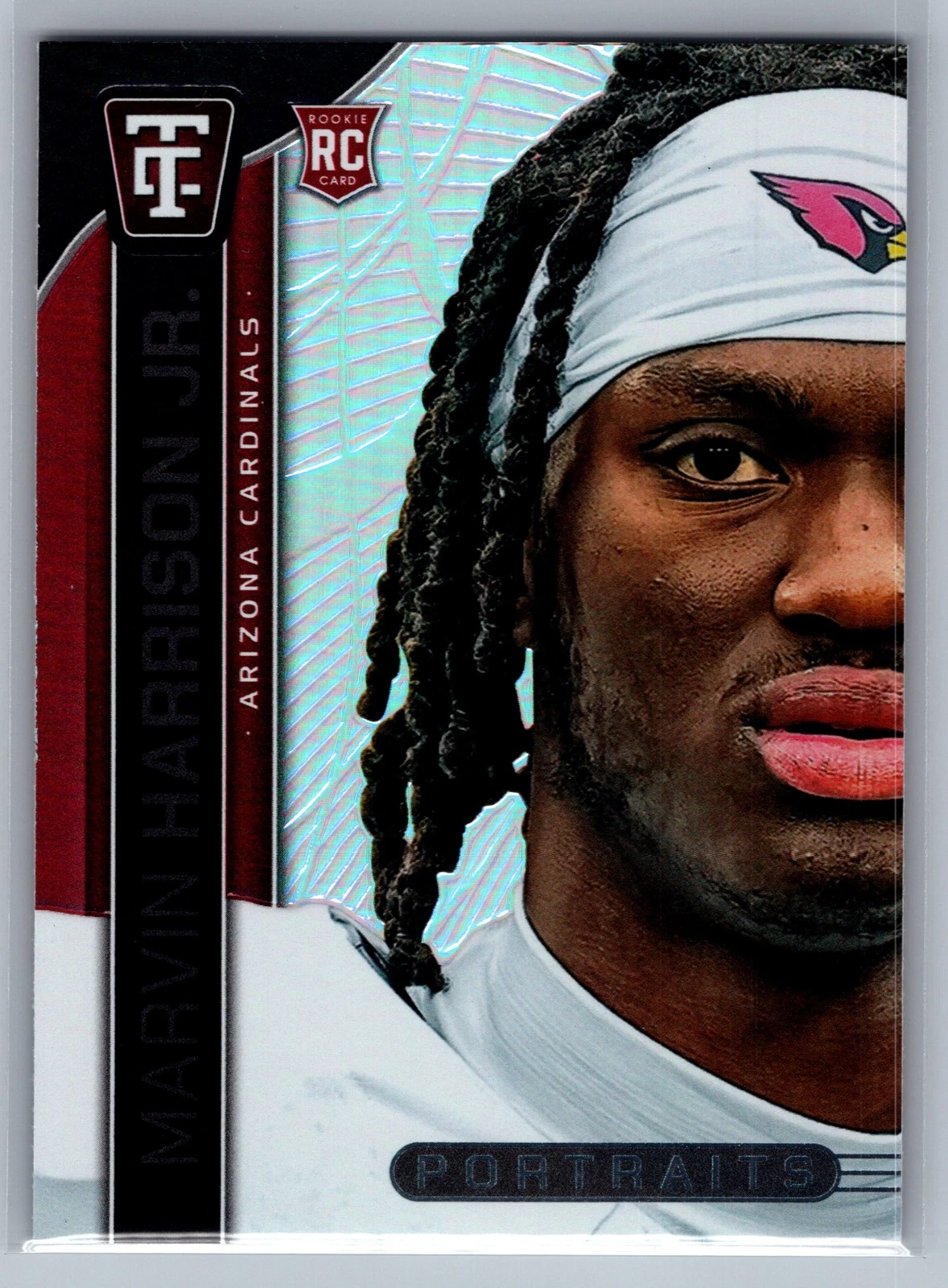 Marvin Harrison Jr. Panini Totally Certified Portraits #6 Mirror Neon Green