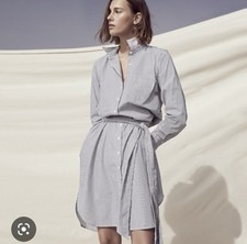 J. Crew Women’s Classic-Fit Crisp Cotton Poplin Shirtdress Longsleeve Striped L