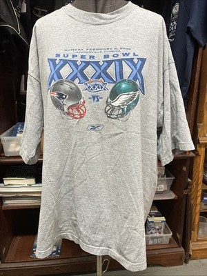 PATRIOTS vs EAGLES NFL Reebok Sunday February 6, 2005 SUPER BOWL Men's T-Shirt