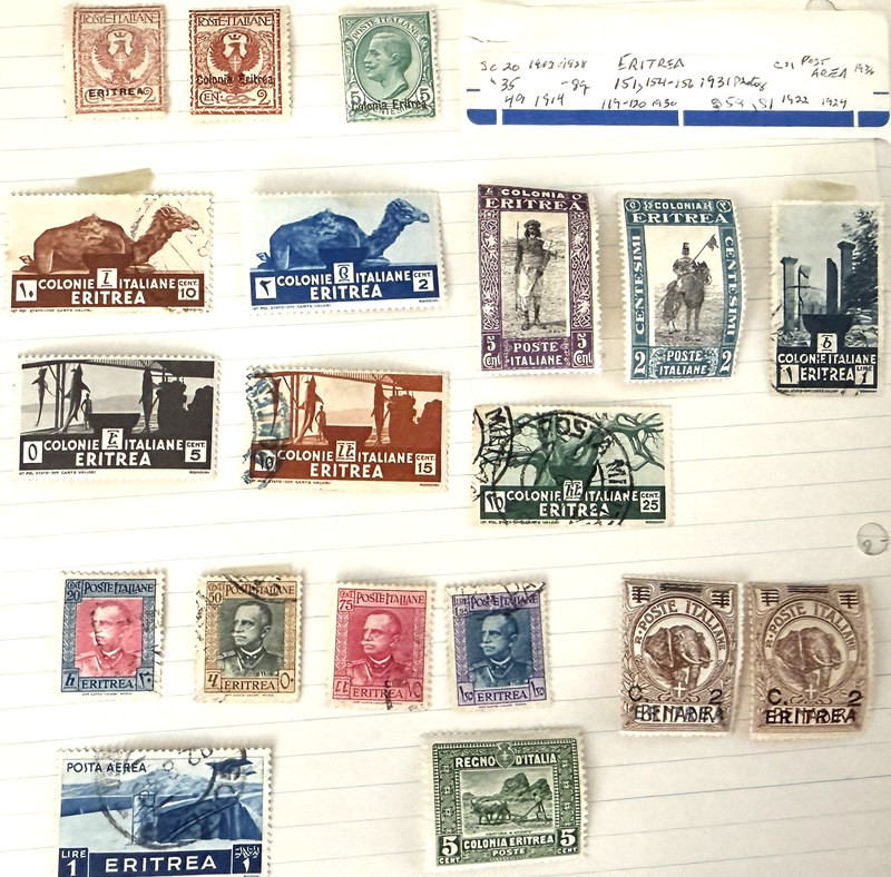 Italian colonies stamps Eritrea 10 Mint LH 19 in total free shipping