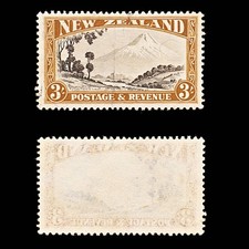 9156: New Zealand SG569 3s Chocolate & Yellow brown 1935 Sc#198 Mi202A Used C£55