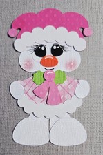 Little Snow Woman. Scrapbook, Card Making Paper Piecing
