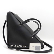 Balenciaga Triple Triangle Leather Duffle Bag 2-WAY - Black