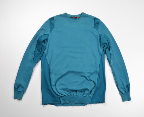 Undercover, Undercover Jun Takahashi RARE Vintage Turquoise Cotton Distressed Sweatshirt 3