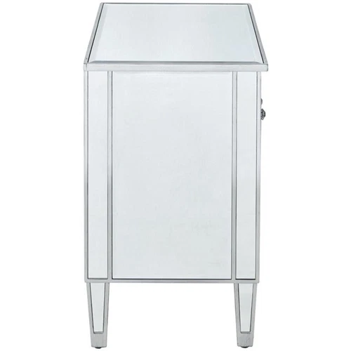 Elegant Decor Reflexion 2 Doors 24" Mirrored Accent Cabinet in Antique Silver - Picture 5 of 11