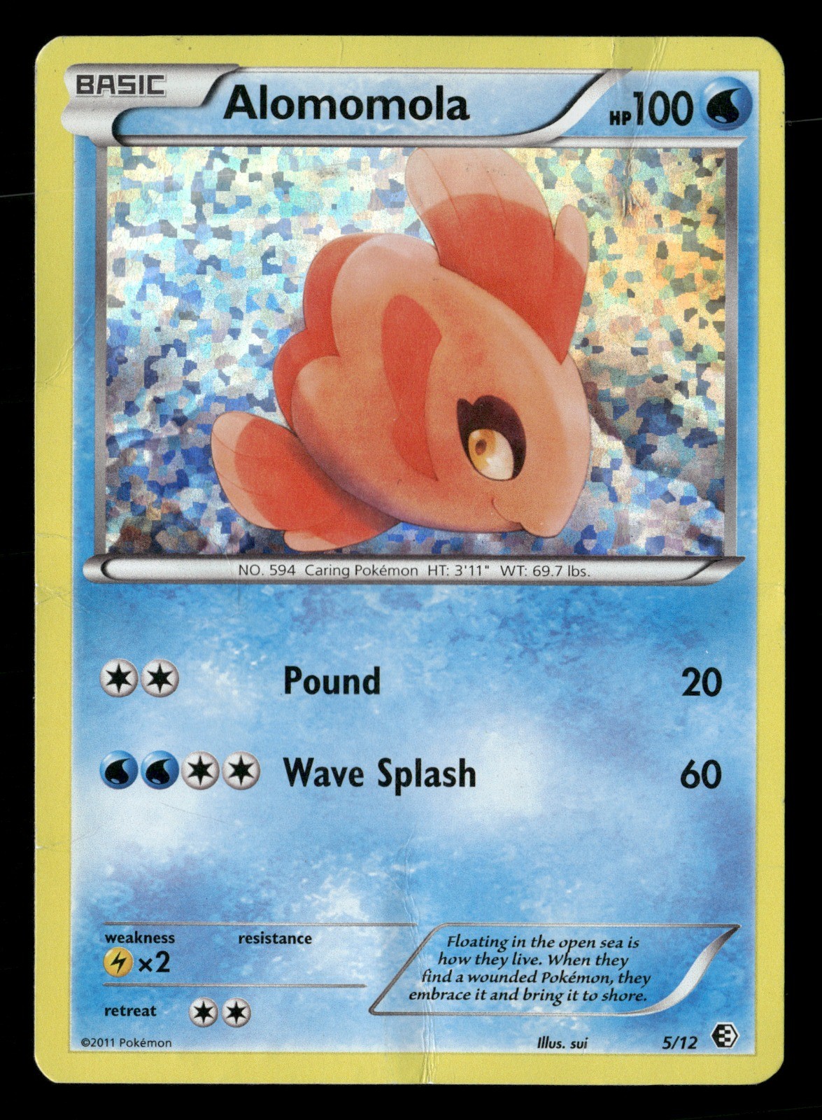 Alomomola - 5/12 Holo McDonald's Promos 2011 005/012 HP Pokémon TCG
